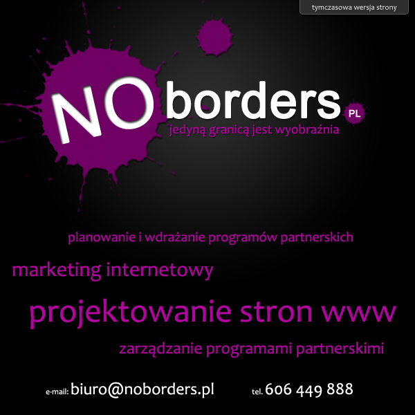 NOborders.pl Planowanie, wdrażanie i zarządzanie programami partnerskimi | Projektowanie stron www | Marketing internetowy